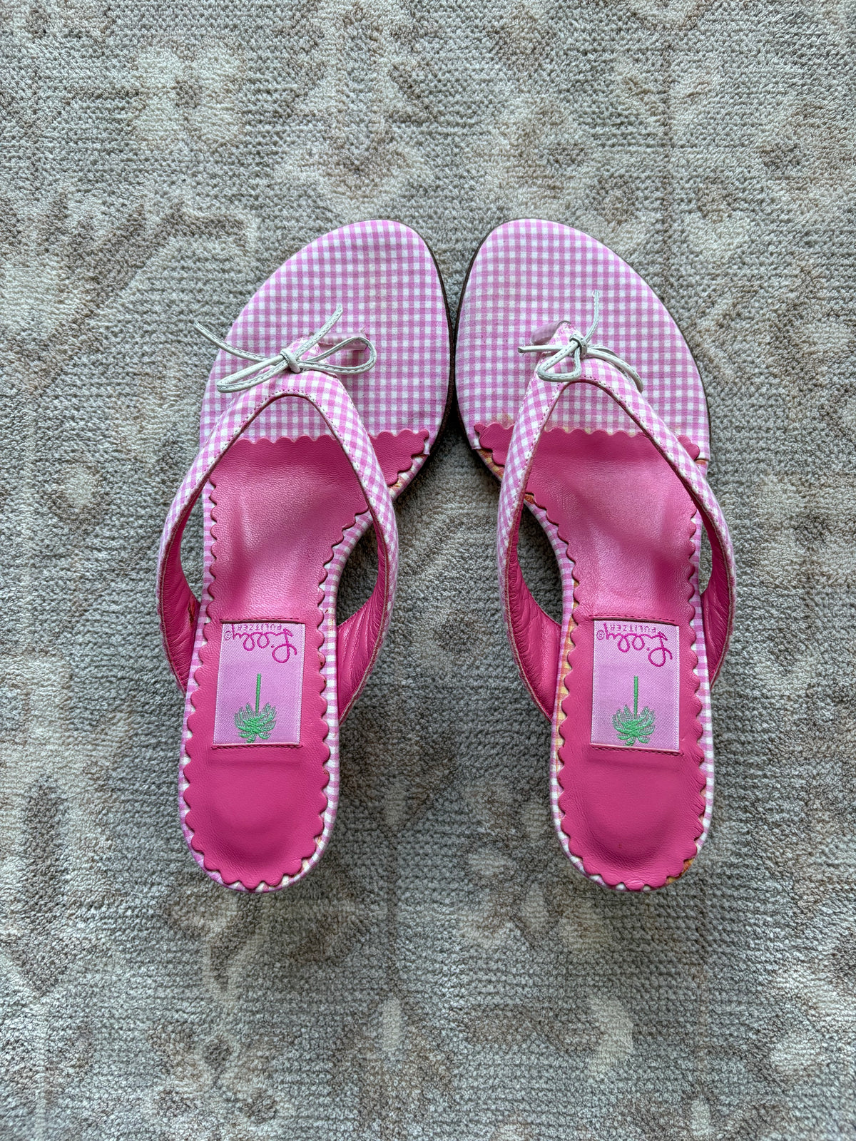 Lily Pulitzer Gingham Kitten Heels