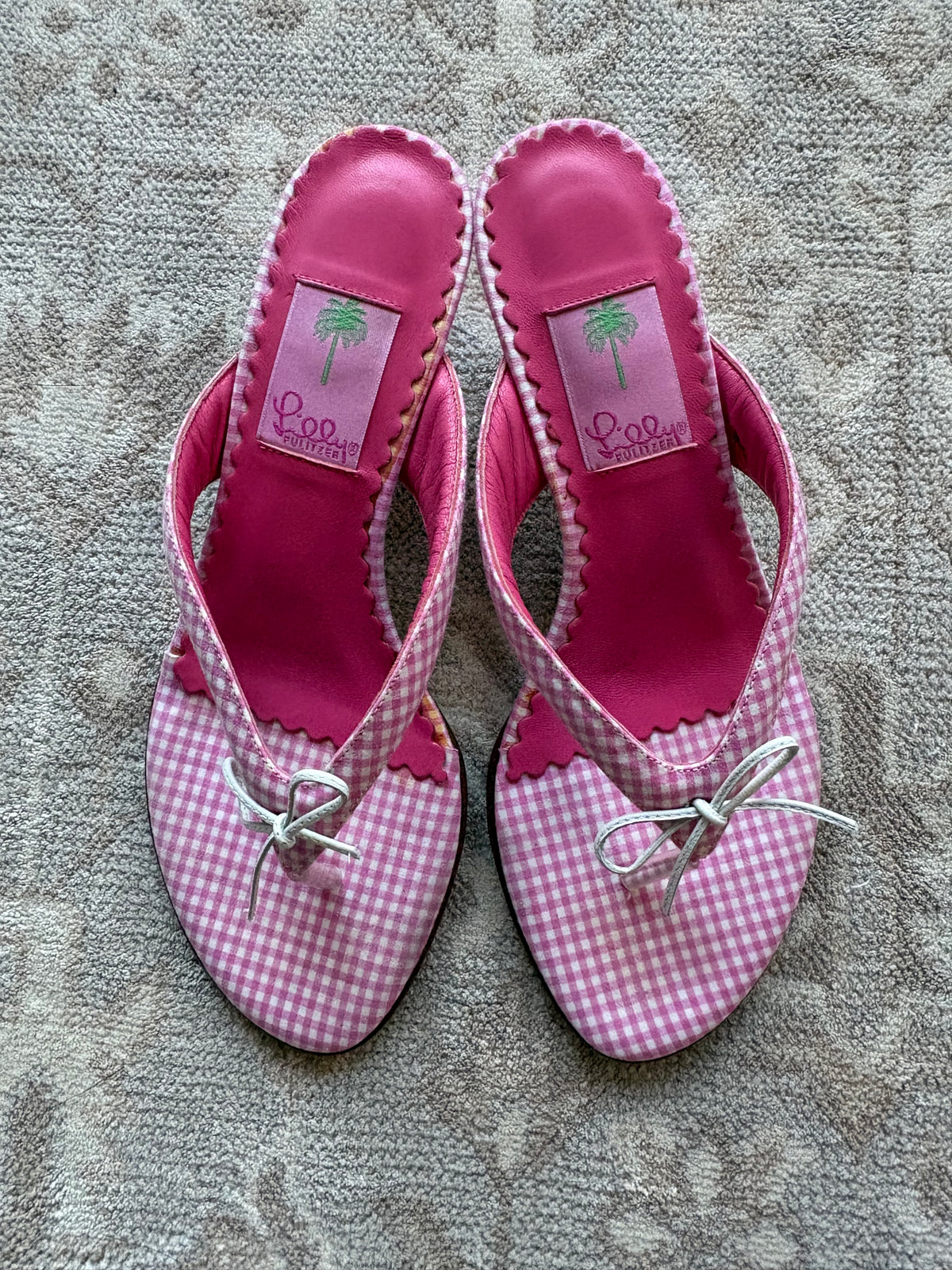 Lily Pulitzer Gingham Kitten Heels