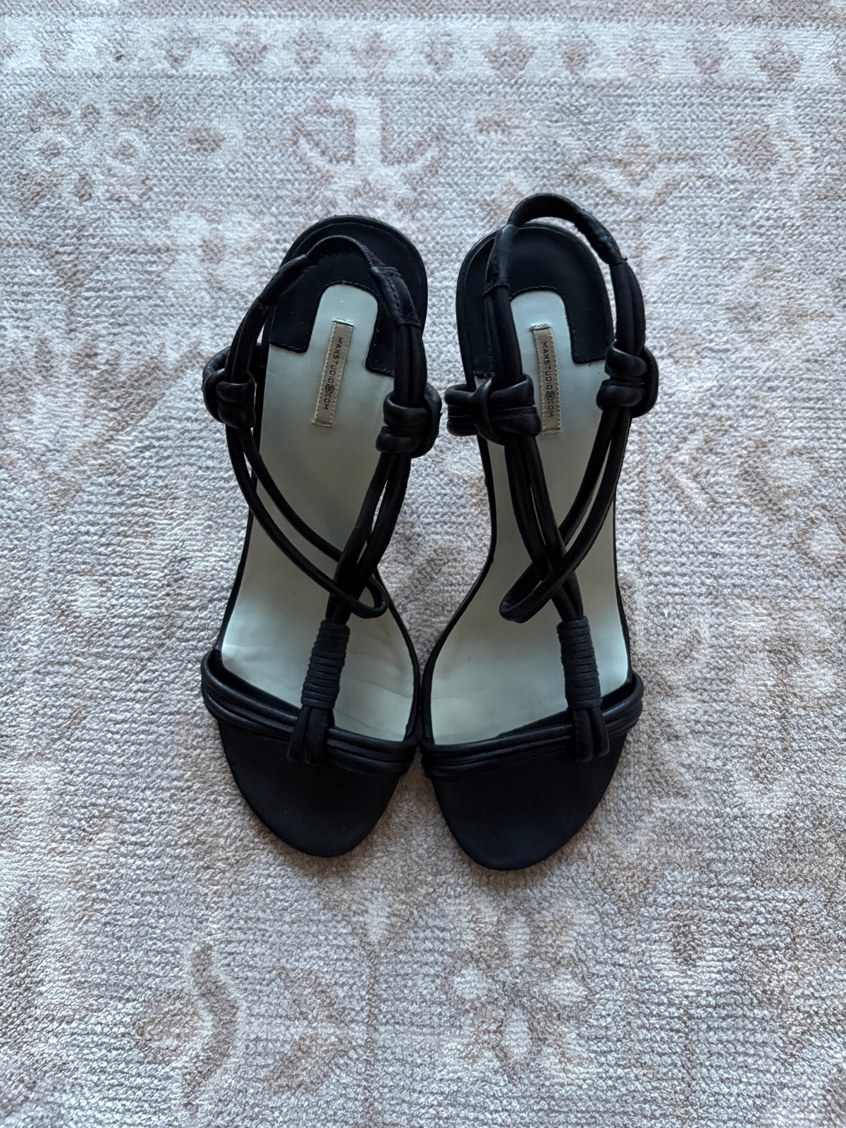 Max Studio Black Strappy Heels