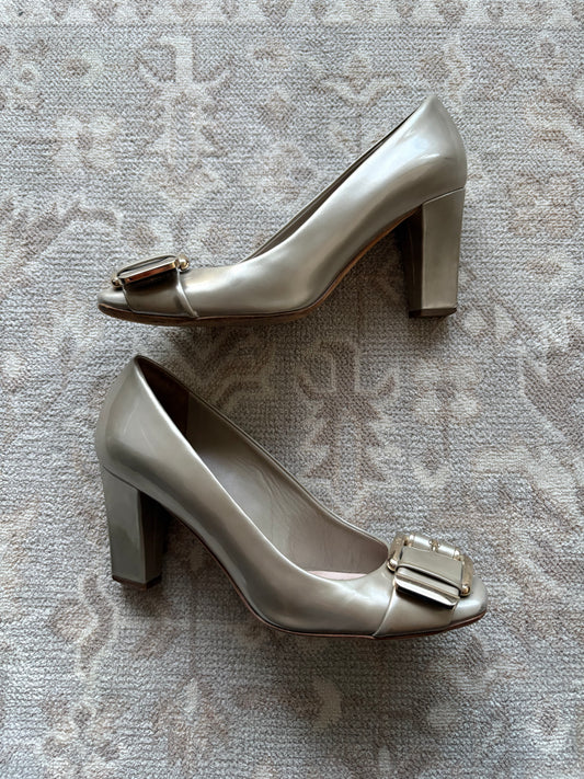 Christian Dior Metallic Leather Heels