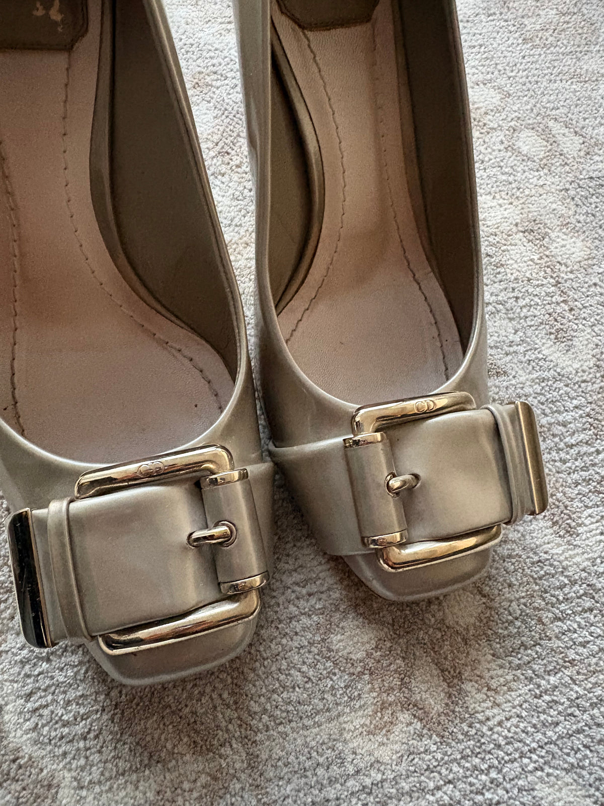 Christian Dior Metallic Leather Heels