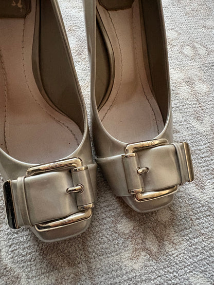 Christian Dior Metallic Leather Heels