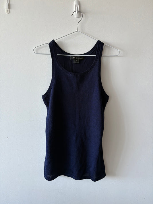 Ralph Lauren Black Label Navy Knit Tank