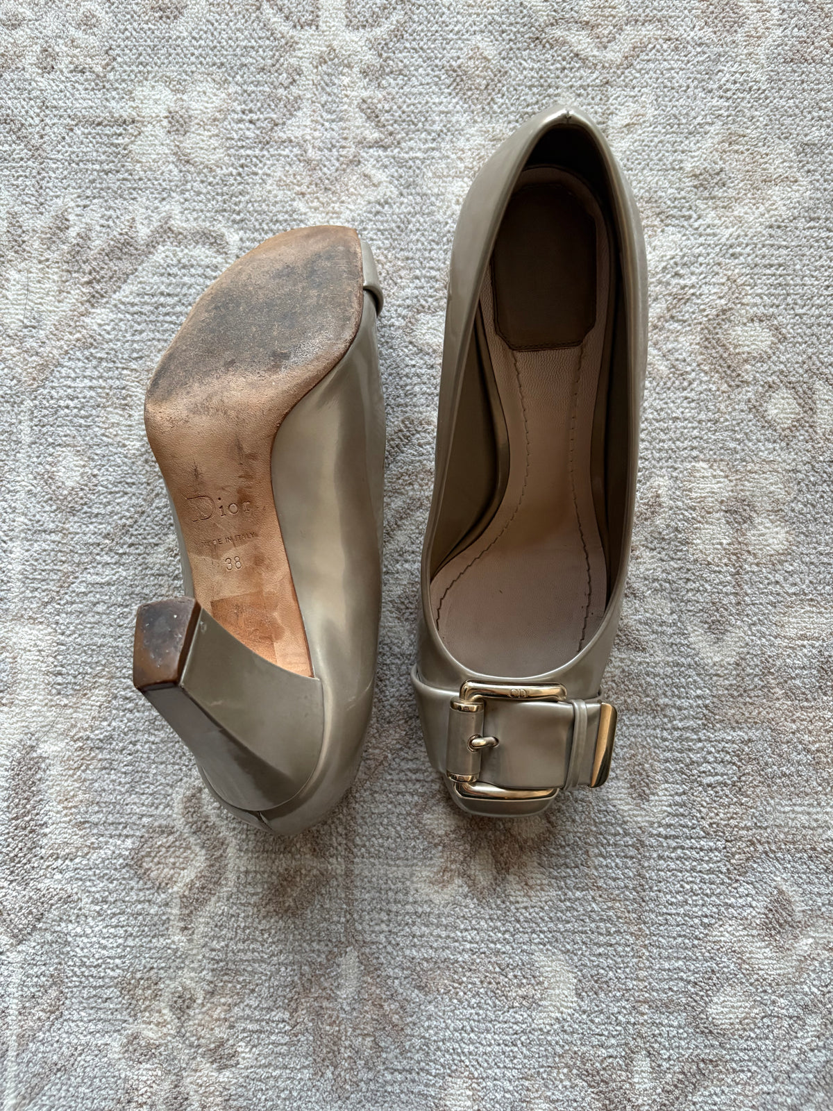 Christian Dior Metallic Leather Heels