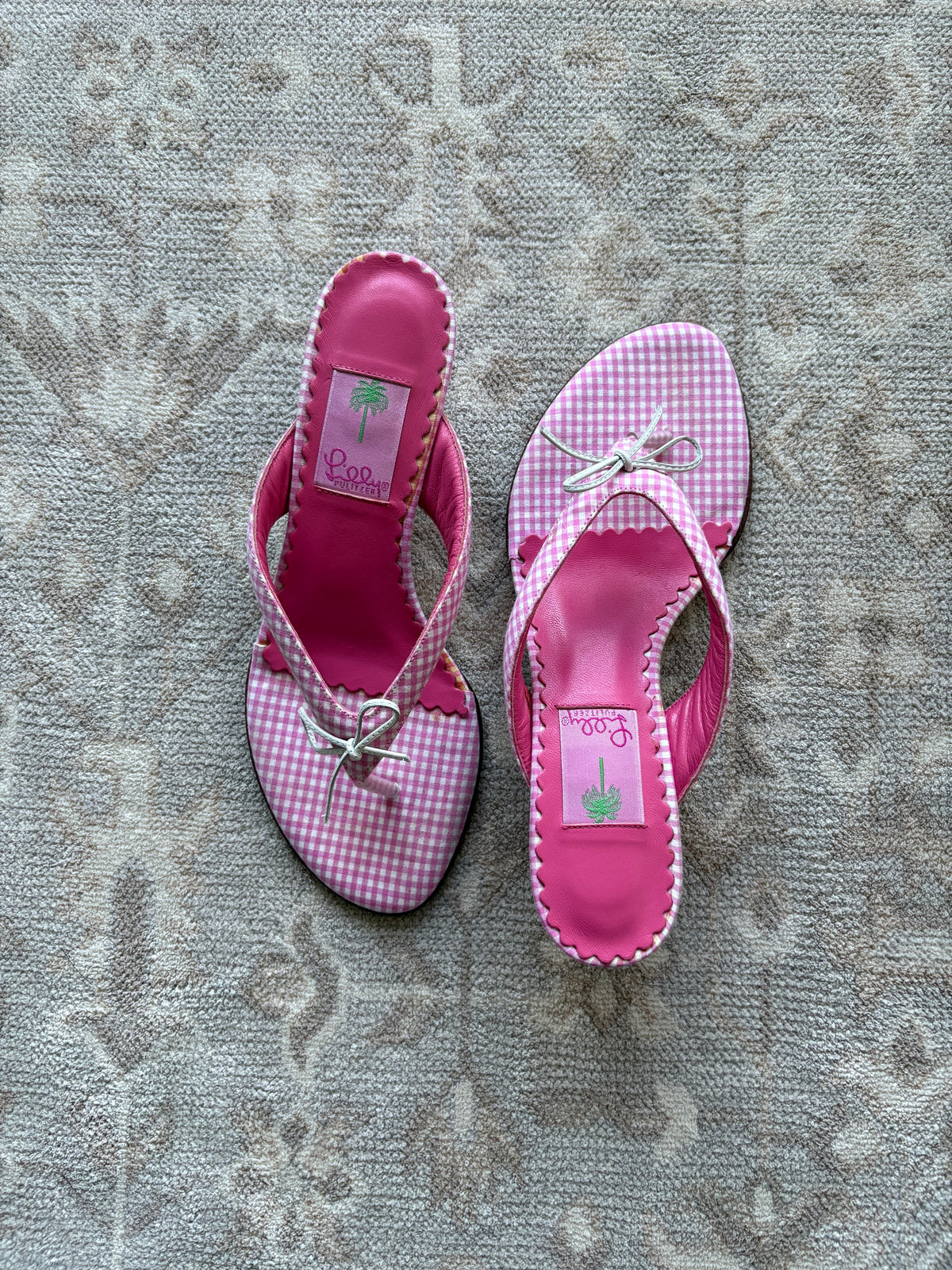 Lily Pulitzer Gingham Kitten Heels