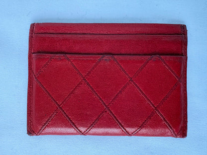Chanel Red Leather Cardholder