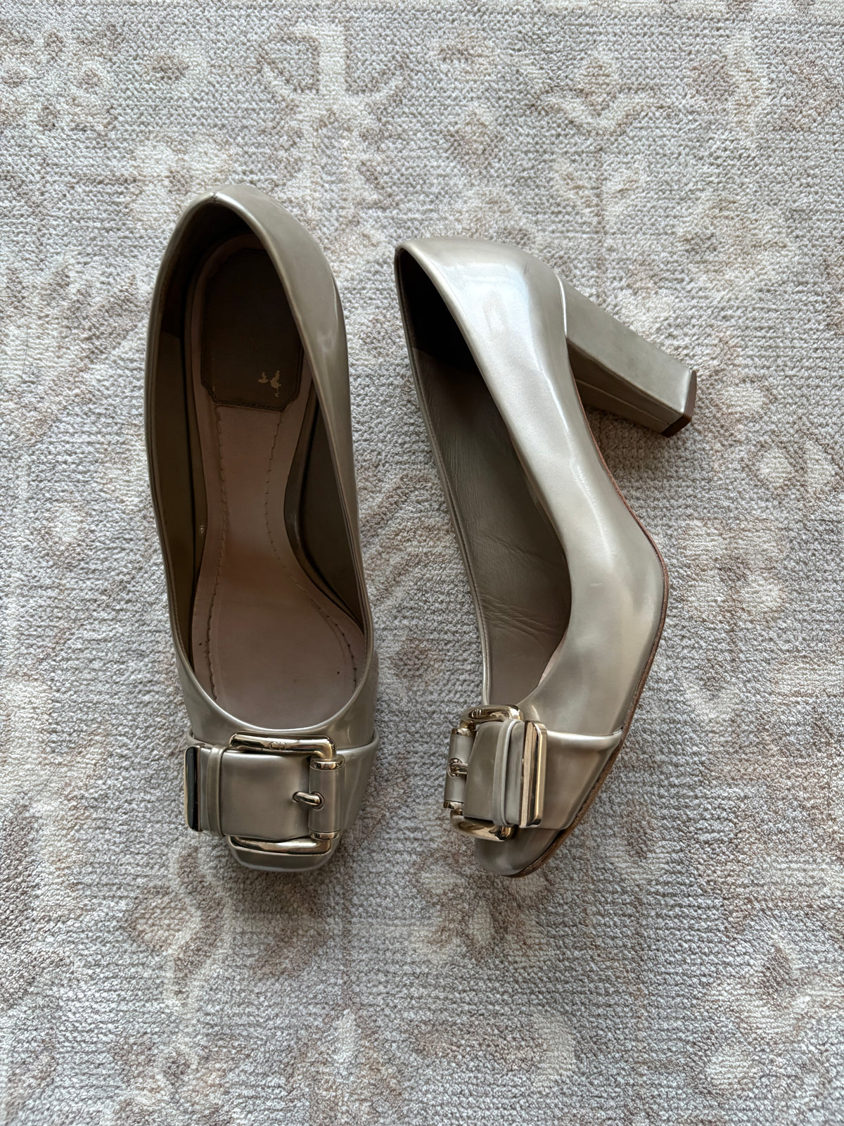 Christian Dior Metallic Leather Heels
