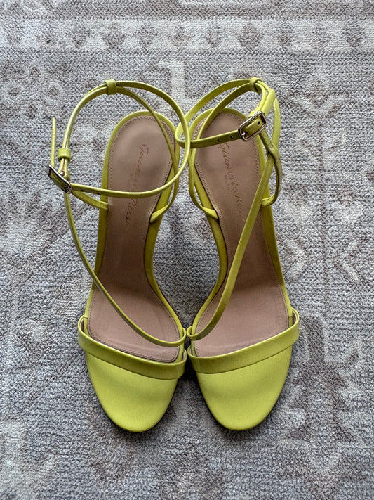 Gianvito Rossi Yellow Strappy Heels