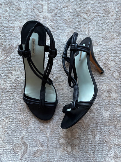 Max Studio Black Strappy Heels