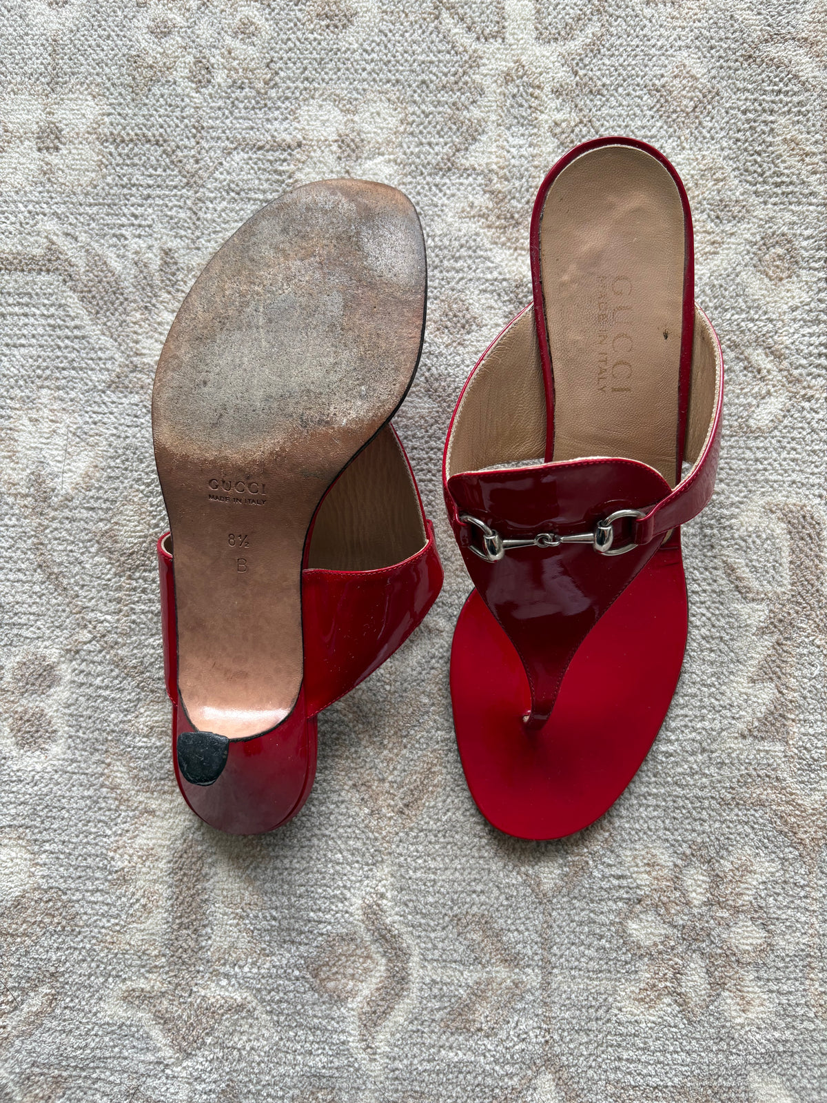 Gucci 1995 horsebit patent leather heels