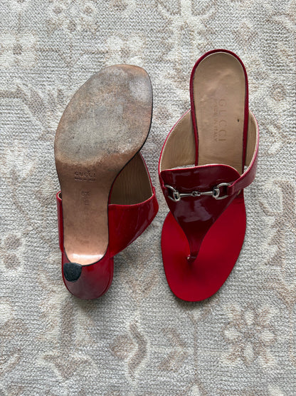 Gucci 1995 horsebit patent leather heels