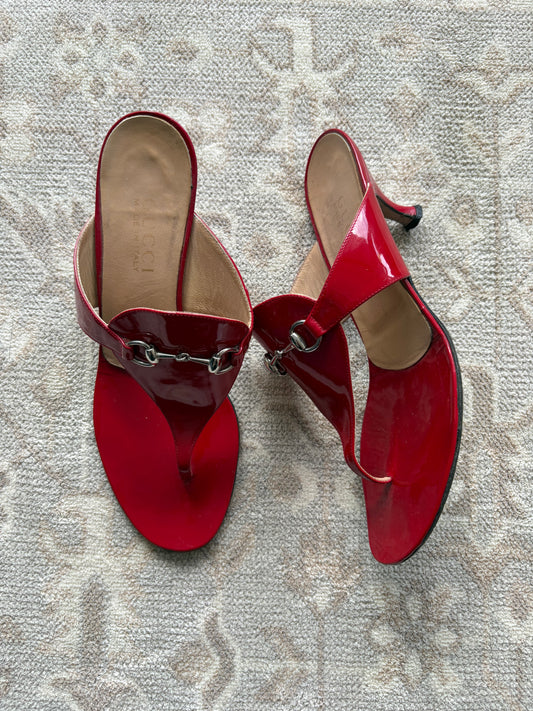 Gucci 1995 horsebit patent leather heels