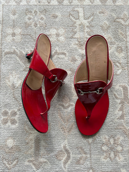 Gucci 1995 horsebit patent leather heels