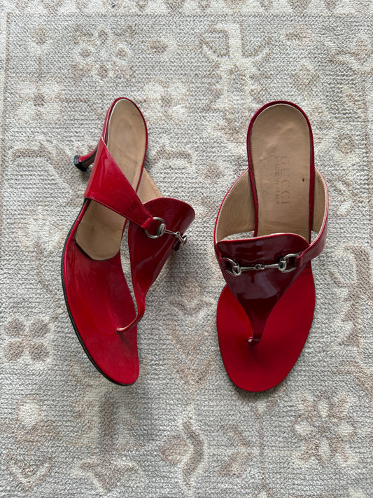 Gucci 1995 horsebit patent leather heels