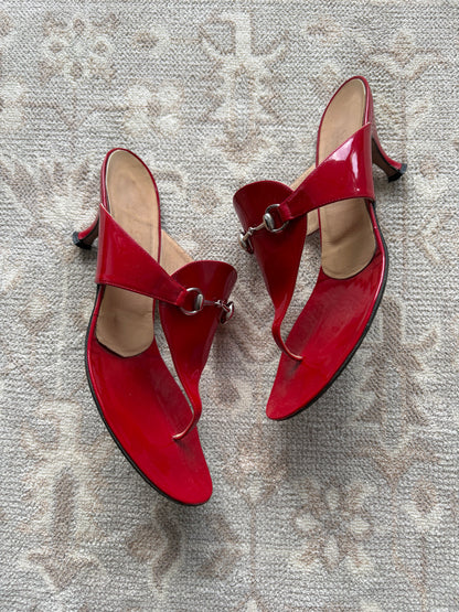 Gucci 1995 horsebit patent leather heels