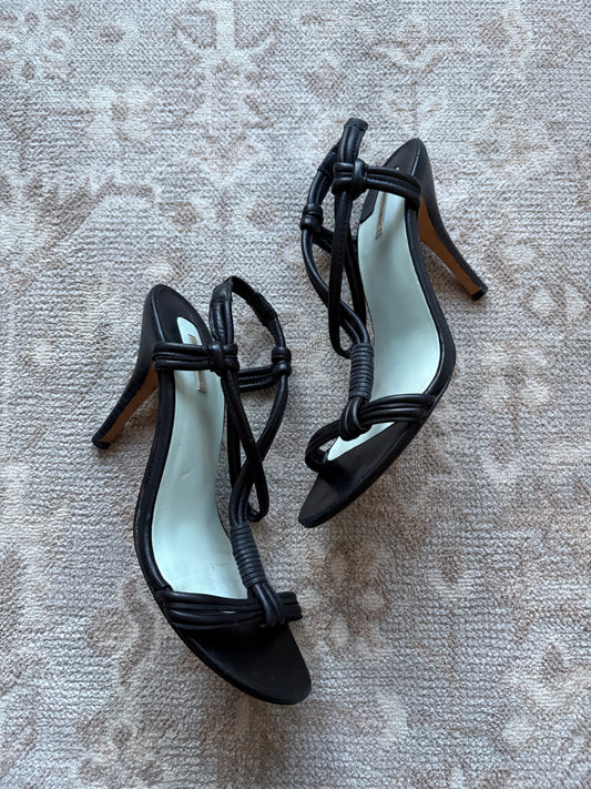 Max Studio Black Strappy Heels
