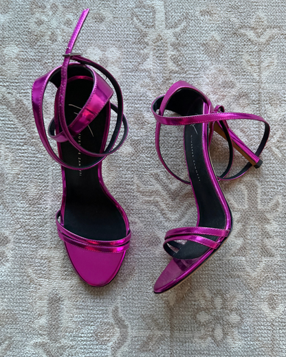 Giuseppe Zanotti Catia Heel Metallic Fuchsia