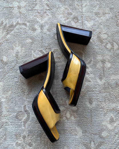 Gucci Mustard Mules