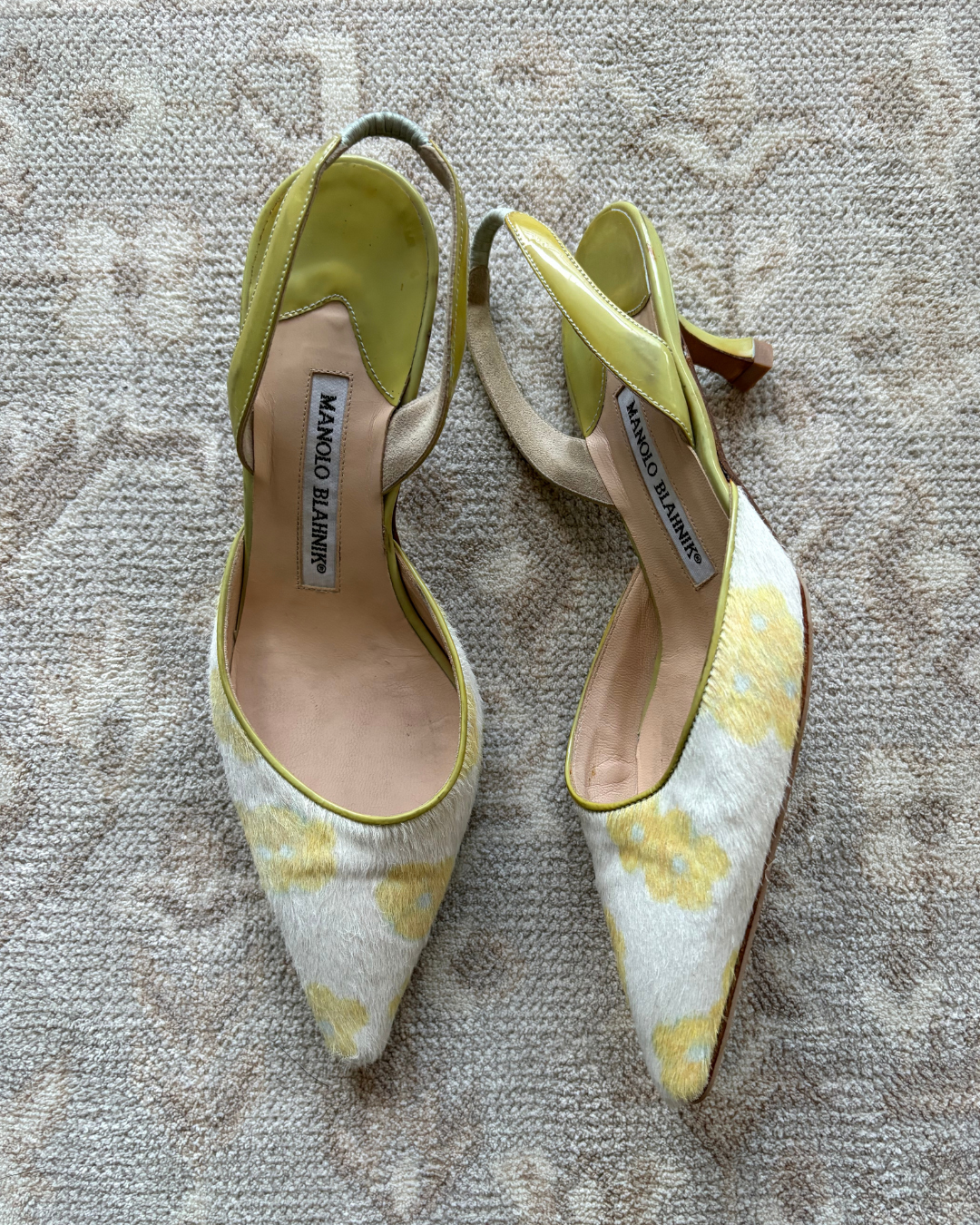 Manolo Blahnik Pony Hair Slingbacks