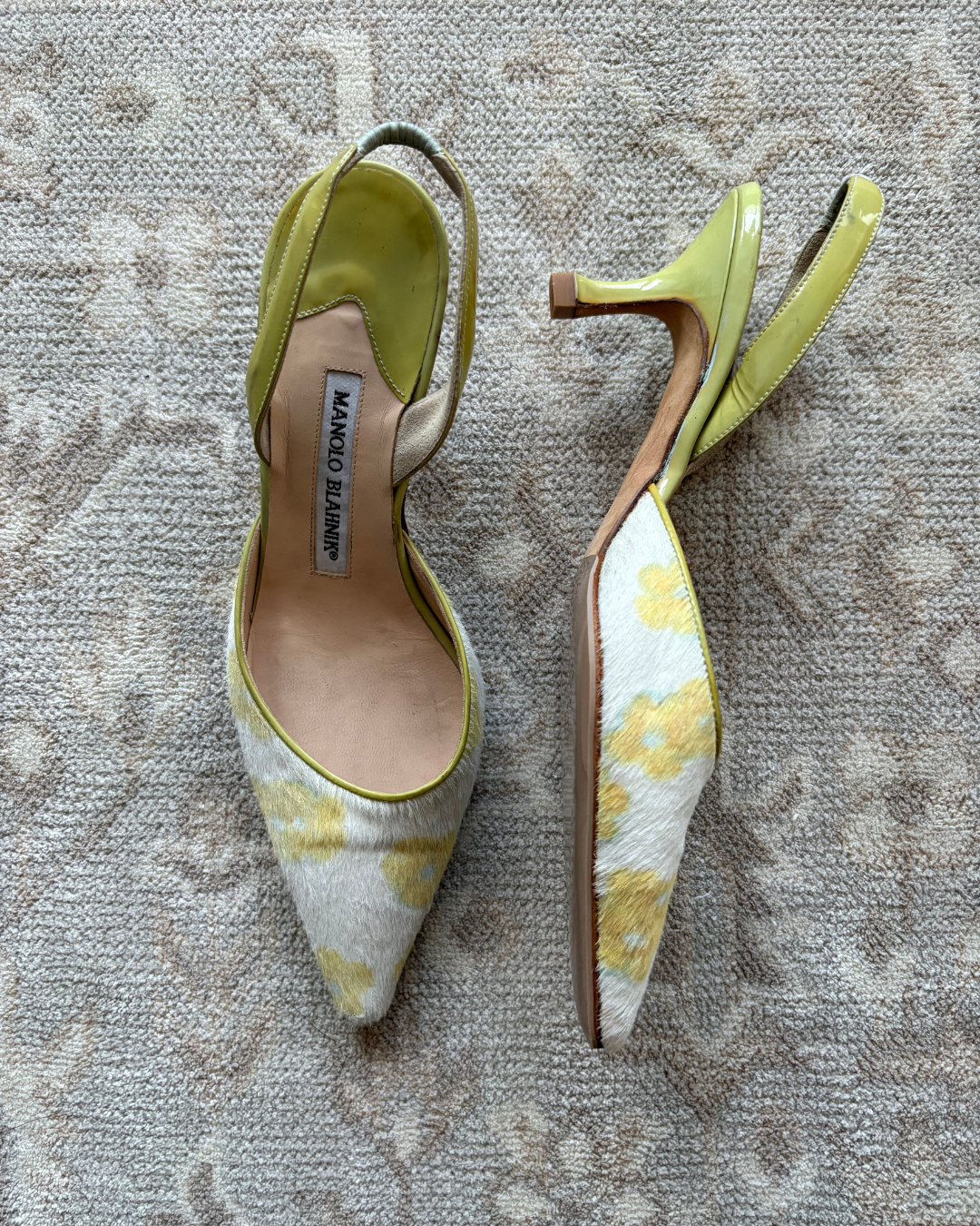 Manolo Blahnik Pony Hair Slingbacks