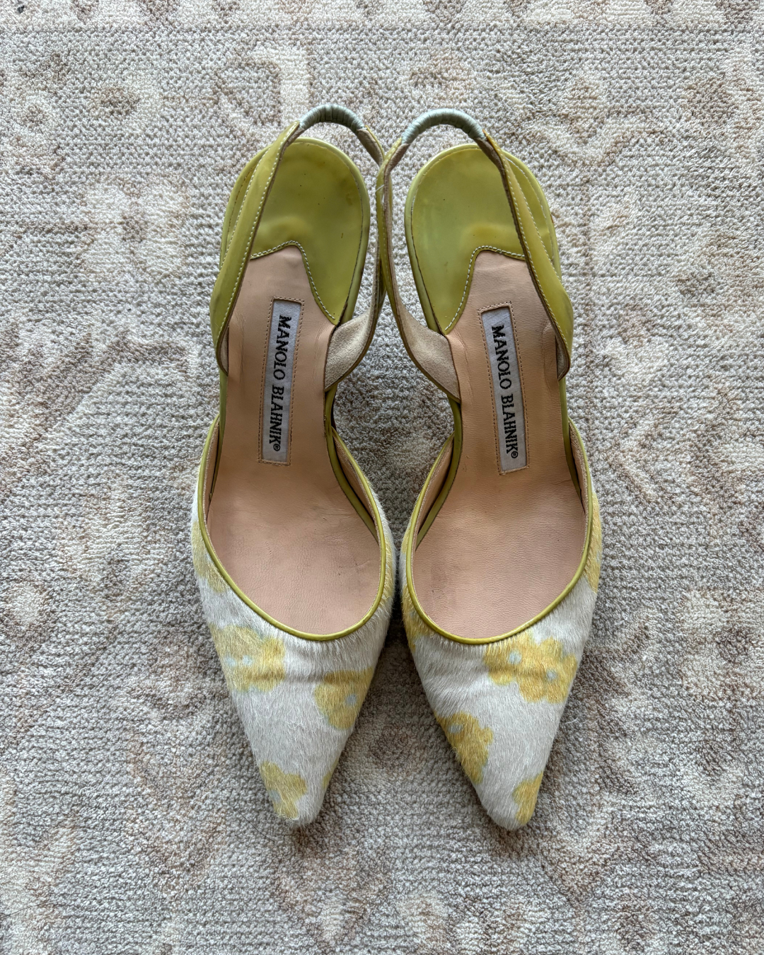 Manolo Blahnik Pony Hair Slingbacks